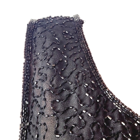 Jmd- 70's Womens Black Polyester Sleeveless, Lined Mid Length Cocktail Dress. - Picture 10 of 12